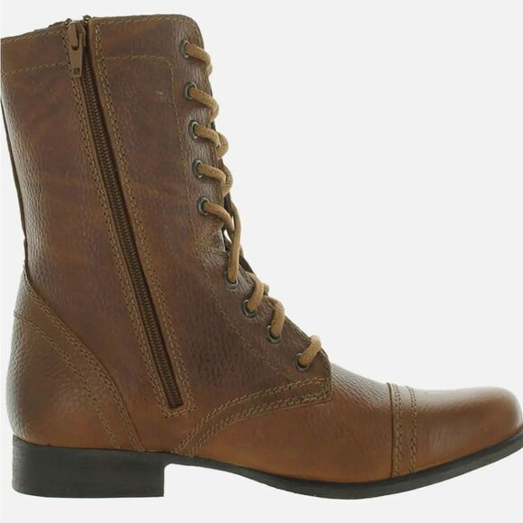 MOSSIMO SUPPLY CO LACE UP ROUND TOE ZIP CLOSURE ANKLE BOOT - Picture 1 of 13